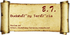 Budaházy Terézia névjegykártya